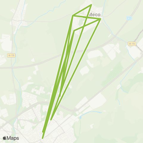 Autobuses Interurbanos Alcalá de Henares-Meco map