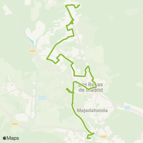 Autobuses Interurbanos Las Matas-Hospital Puerta de Hierro map
