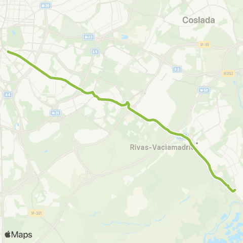 Autobuses Interurbanos Madrid (Atocha) - Rivas Pueblo map