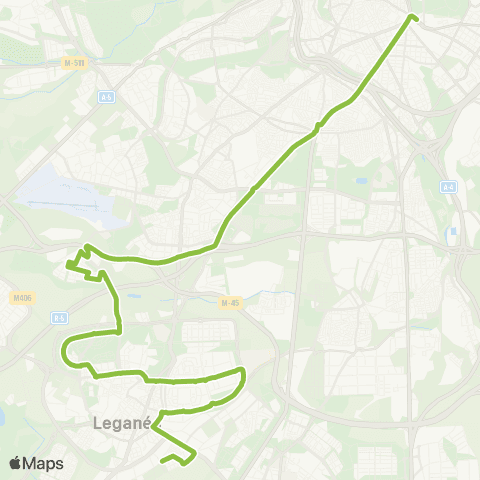 Autobuses Interurbanos Madrid (Atocha) - Leganés (Vereda de los Estudiantes) map