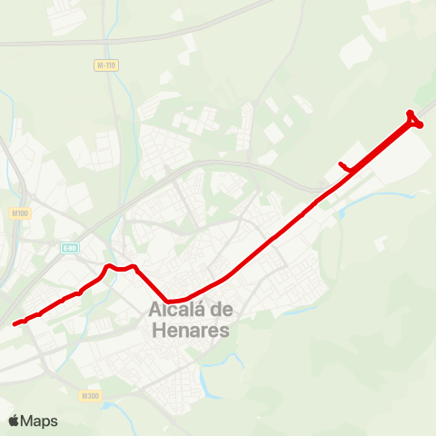 Autobuses Urbanos La Garena - Est. Alcalá Universidad map