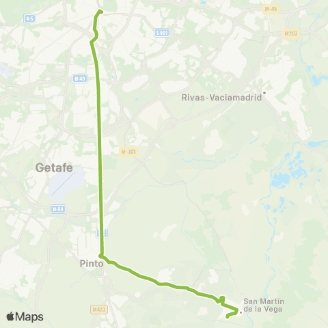 Autobuses Interurbanos Madrid (Atocha)-San Martín de la Vega map
