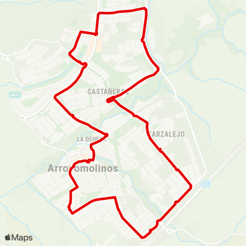 Autobuses Urbanos Circular Arroyomolinos map