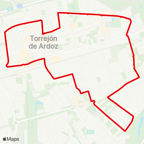 Autobuses Urbanos Circular Parque Europa map