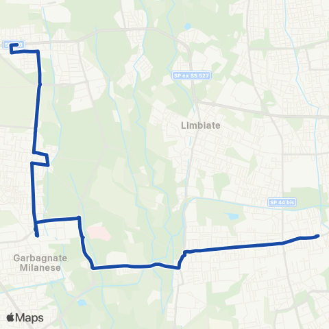 AirPullman Saronno FN-Solaro-Cesate-Garbagnate-Senago-Palazzolo M. FN map