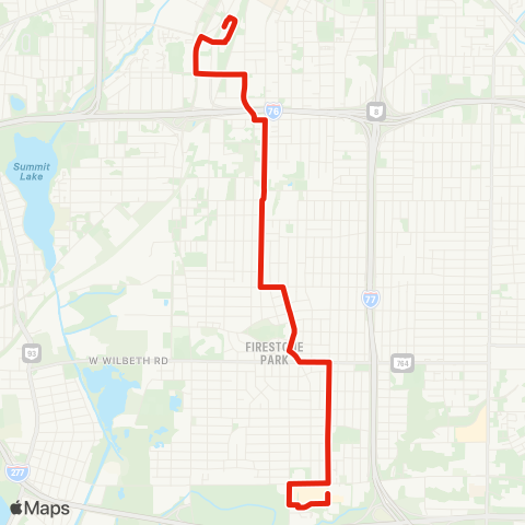 Akron Metro Grant Ave / Firestone map