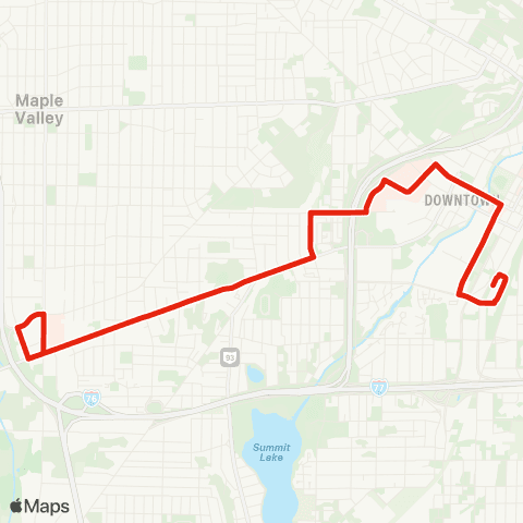 Akron Metro Euclid Ave / Vernon Odom Blvd map