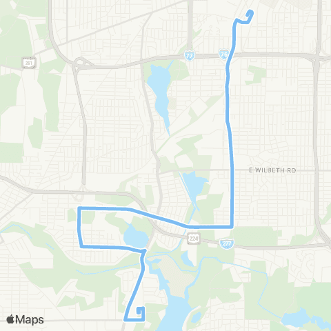 Akron Metro S. Main / Manchester Rd map
