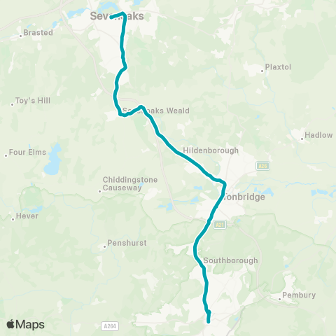 Arriva Kent and Surrey Tesco - Bennett Memorial School map