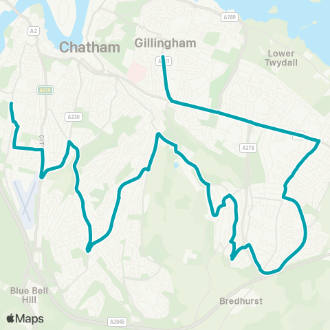 Arriva Kent and Surrey Grammar Schools - Bus Depot map