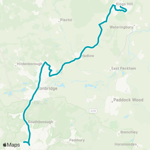 Arriva Kent and Surrey Bennett Memorial School Grounds - Asda map
