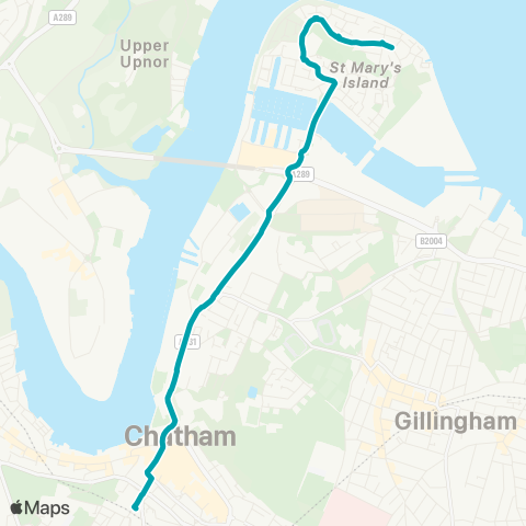 Arriva Kent and Surrey Goldcrest Drive - Waterfront Bus Station map
