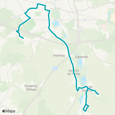 Arriva Kent and Surrey Wilmington Academy - Gorringe Avenue map