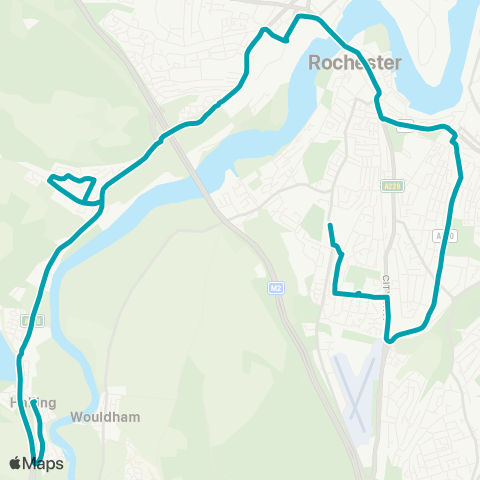 Arriva Kent and Surrey Marsh Road - Huntsmans Corner map