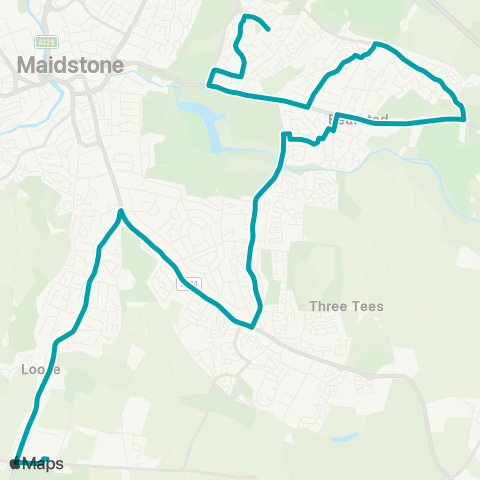 Arriva Kent and Surrey Tesco - Cornwallis Academy map