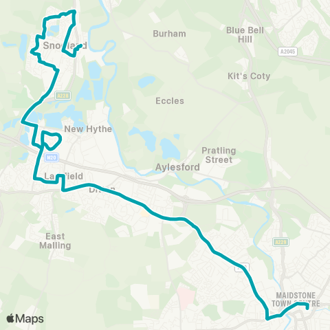 Arriva Kent and Surrey Railway Station - Chequers Bus Station map