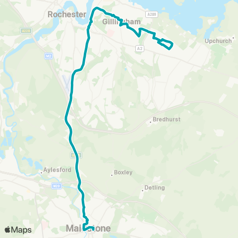 Arriva Kent and Surrey Duncan Road - Chequers Bus Station map