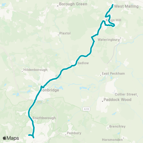 Arriva Kent and Surrey Bennett Mem School Grounds - High St map