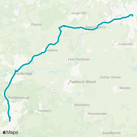 Arriva Kent and Surrey Railway Station - Chequers Bus Station map