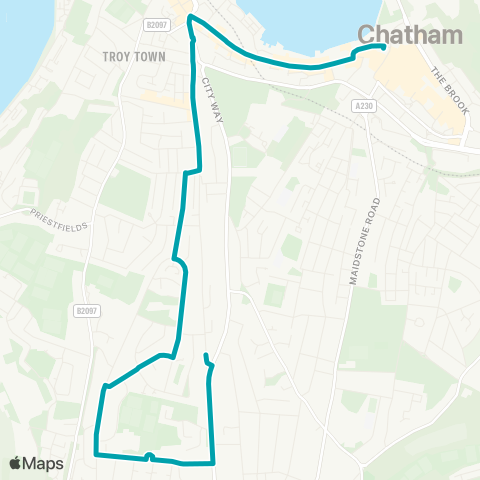 Arriva Kent and Surrey Waterfront Bus Station - The George map