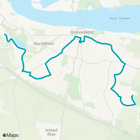 Arriva Kent and Surrey Barrack Row - Cascades Leisure Centre map