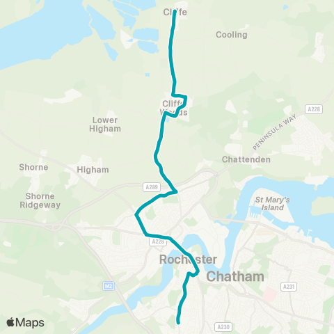 Arriva Kent and Surrey The Six Bells - Grammar Schools map