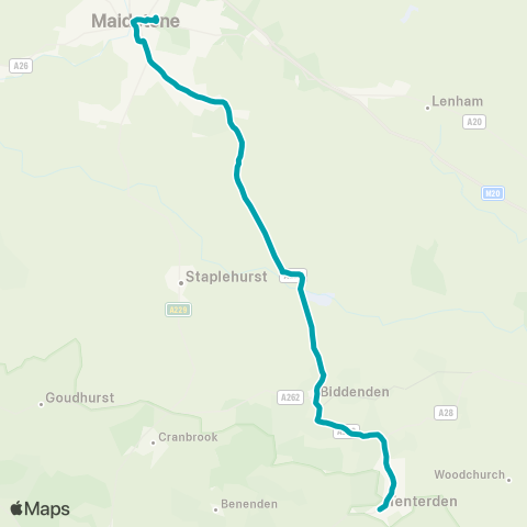 Arriva Kent and Surrey Royal Star Arcade - The Vine map