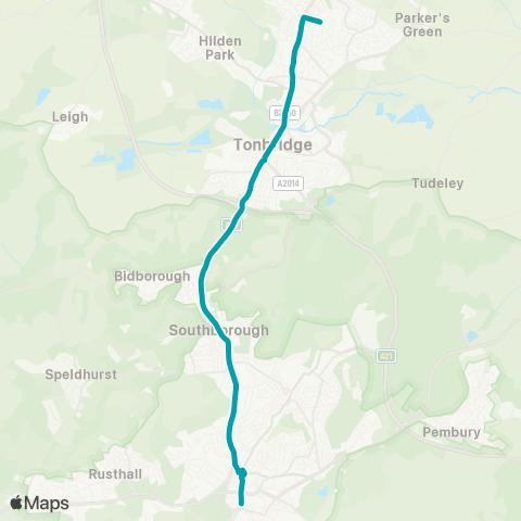 Arriva Kent and Surrey Hugh Christie Tech Coll - Railway Sta map