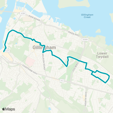 Arriva Kent and Surrey Waterfront Bus Station - Beechings Green map