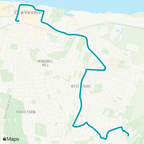 Arriva Kent and Surrey Cascades Leisure Centre - Barrack Row map