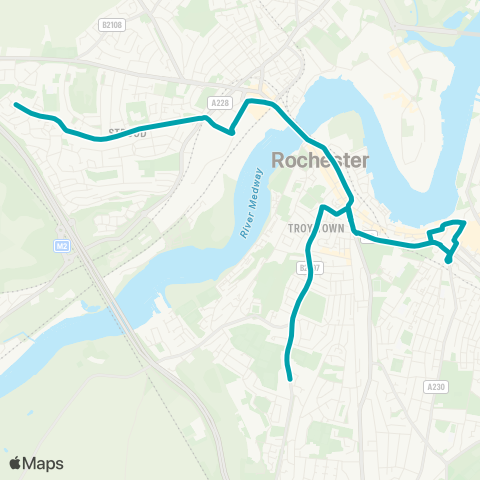 Arriva Kent and Surrey Grammar Schools - Bligh Way Shops map