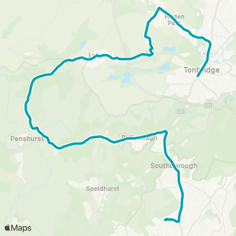 Arriva Kent and Surrey Quarry Hill Parade - Bennett Mem School map