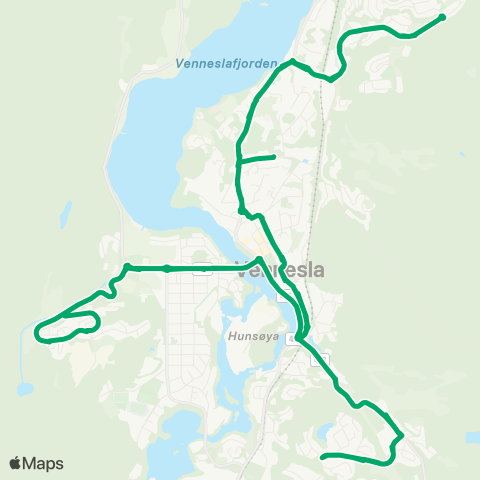 AKT - Agder kollektivtrafikk Lokalbuss Vennesla map