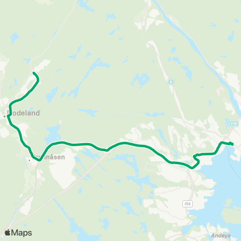 AKT - Agder kollektivtrafikk Kristiansand - Stokkeland map