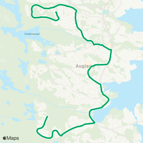 AKT - Agder kollektivtrafikk Bråvann - Slettheia map