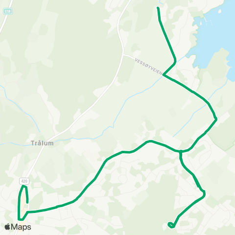 AKT - Agder kollektivtrafikk Feviktoppen-Haugenes map