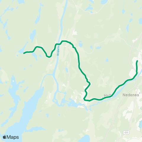 AKT - Agder kollektivfrafikk Skoleskyss Skolebusser Asdal Og Rykene map
