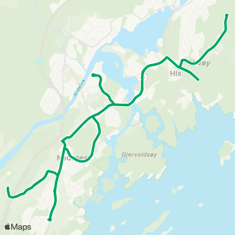 AKT - Agder kollektivfrafikk Skoleskyss Skolebusser Hisøy Og Nedenes map