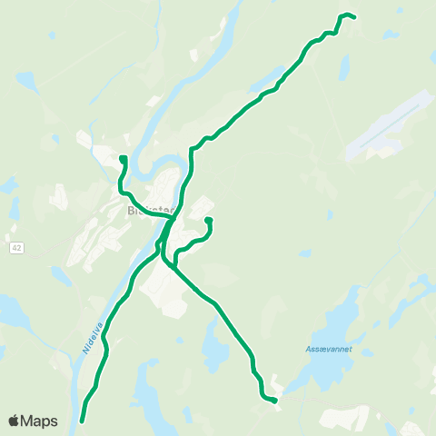 AKT - Agder kollektivfrafikk Skoleskyss Skolebusser Froland / Blakstadh. map