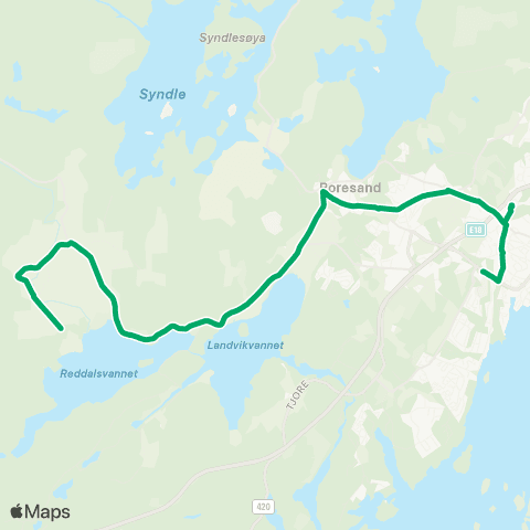 AKT - Agder kollektivfrafikk Skoleskyss Skolebusser Landvik / Grimstad map