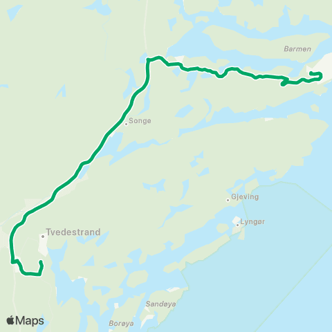 AKT - Agder kollektivfrafikk Skoleskyss Videreg. Skolebusser Tvedestr. map