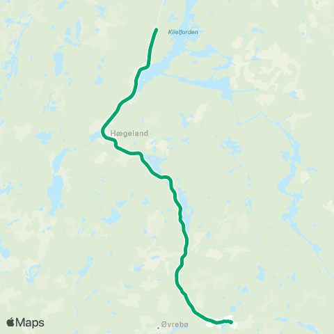 AKT - Agder kollektivfrafikk Skoleskyss Vestbygda / Kile - Eikeland map