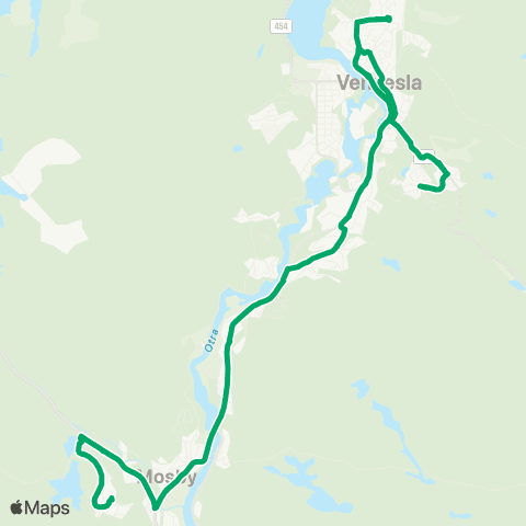 AKT - Agder kollektivfrafikk Skoleskyss Høietun - Venneslahallen map