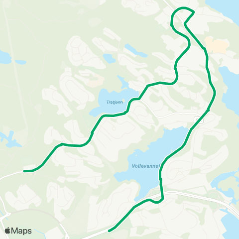 AKT - Agder kollektivfrafikk Skoleskyss Bjørndalssletta-Presteheia Sk map