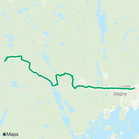 AKT - Agder kollektivfrafikk Skoleskyss Try-Kleivset-Tinntjønn map