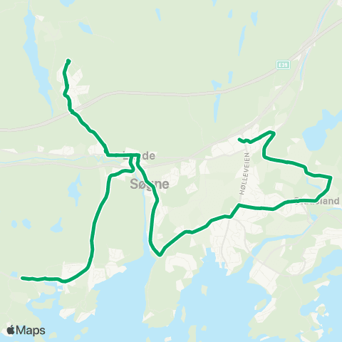 AKT - Agder kollektivfrafikk Skoleskyss Tofteland - Samfundet Skole map