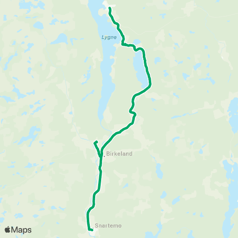 AKT - Agder kollektivfrafikk Skoleskyss Skolerute Eiken / Kollemo map