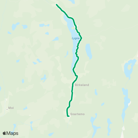 AKT - Agder kollektivtrafikk Skoleruter Hægebostad map