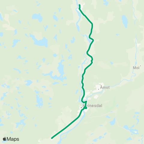 AKT - Agder kollektivtrafikk Liknes - Kvinlog map