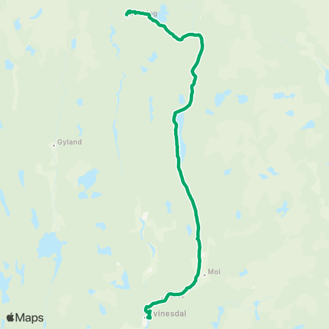 AKT - Agder kollektivtrafikk Liknes - Kvinlog map